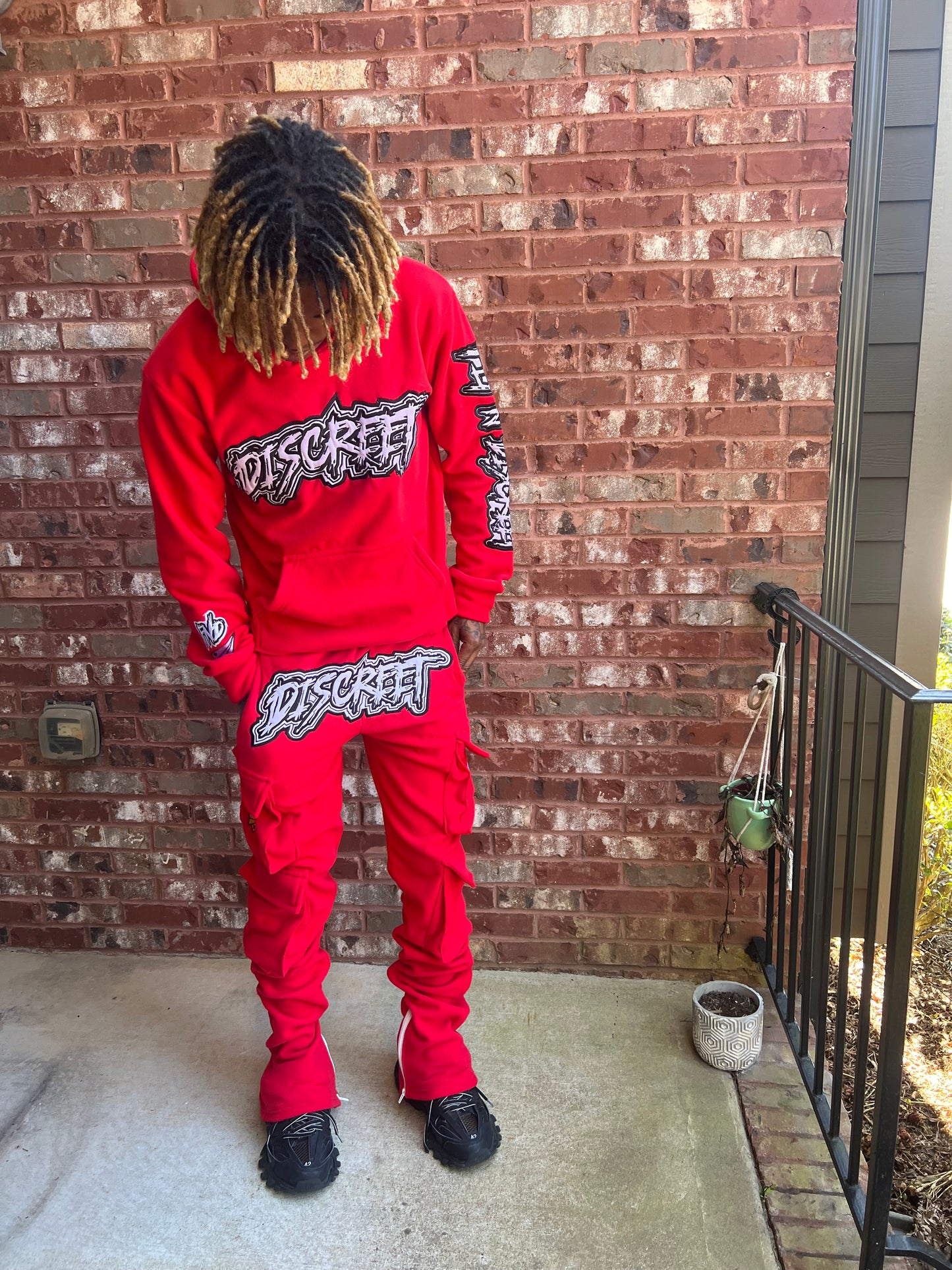 Red Discreet Hoodie