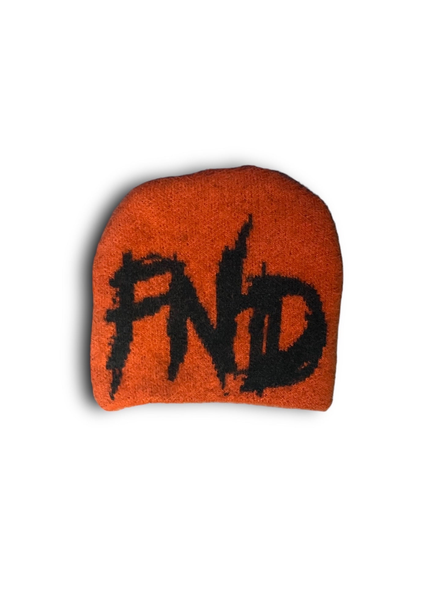 Orange and Black Fuzzy Beanie