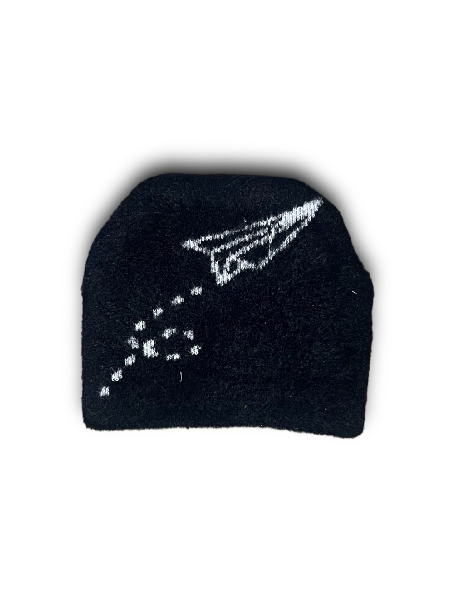 Black and White Fuzzy Beanie