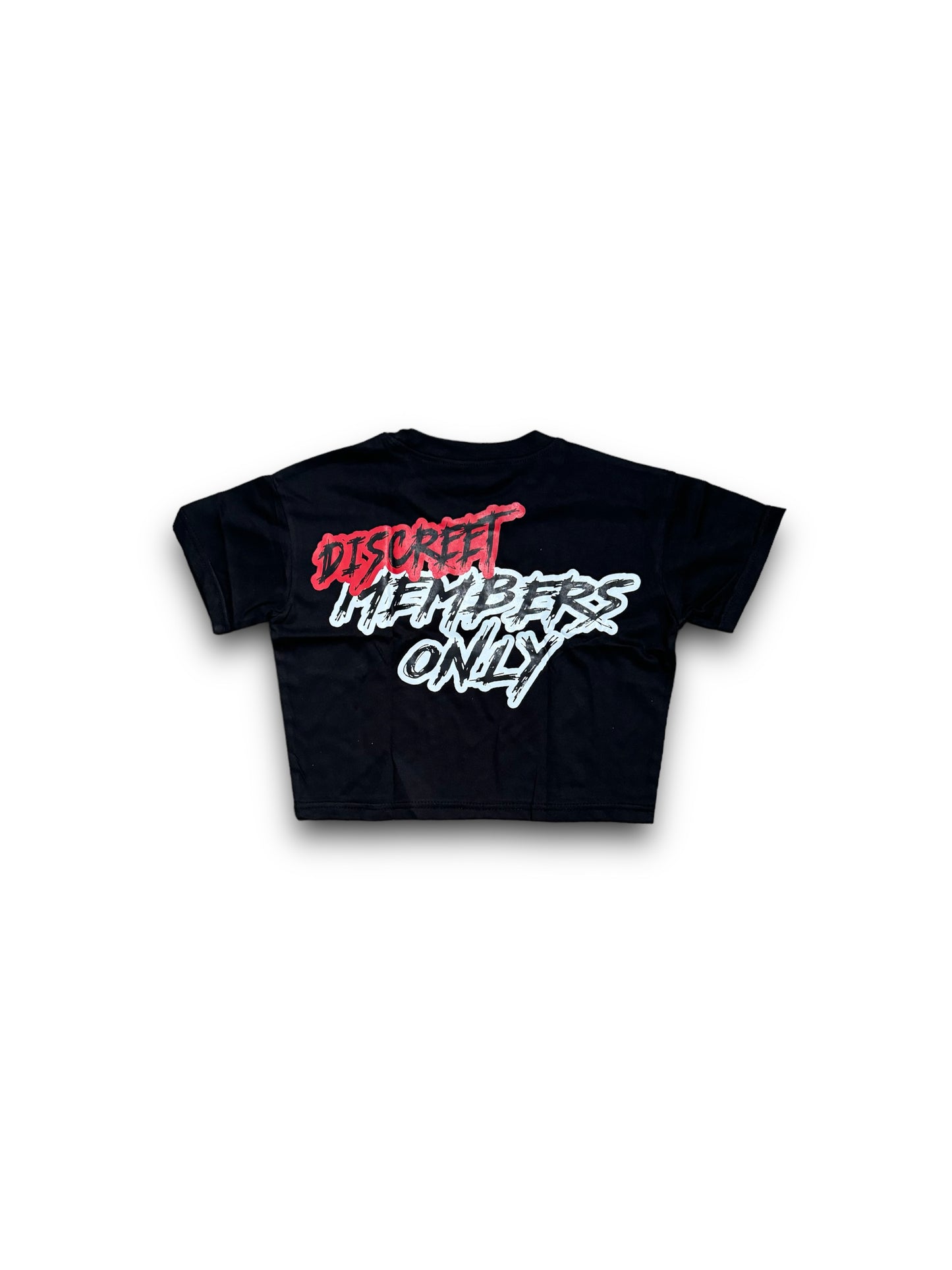 Cropped Discreet Members Only Tee