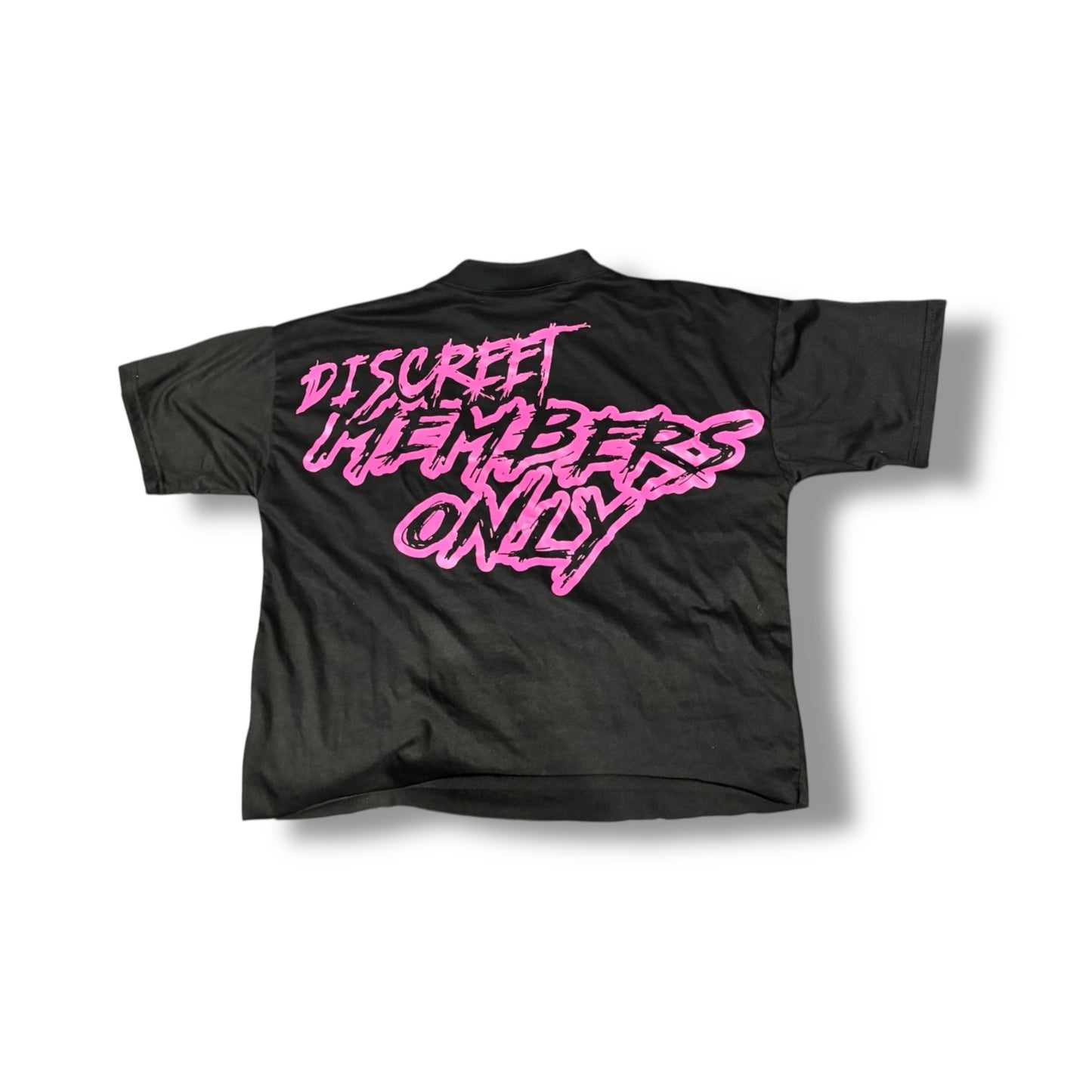 Toxic Pink Distressed Member Tee