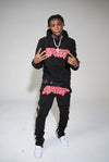 Black With Red Hoodie