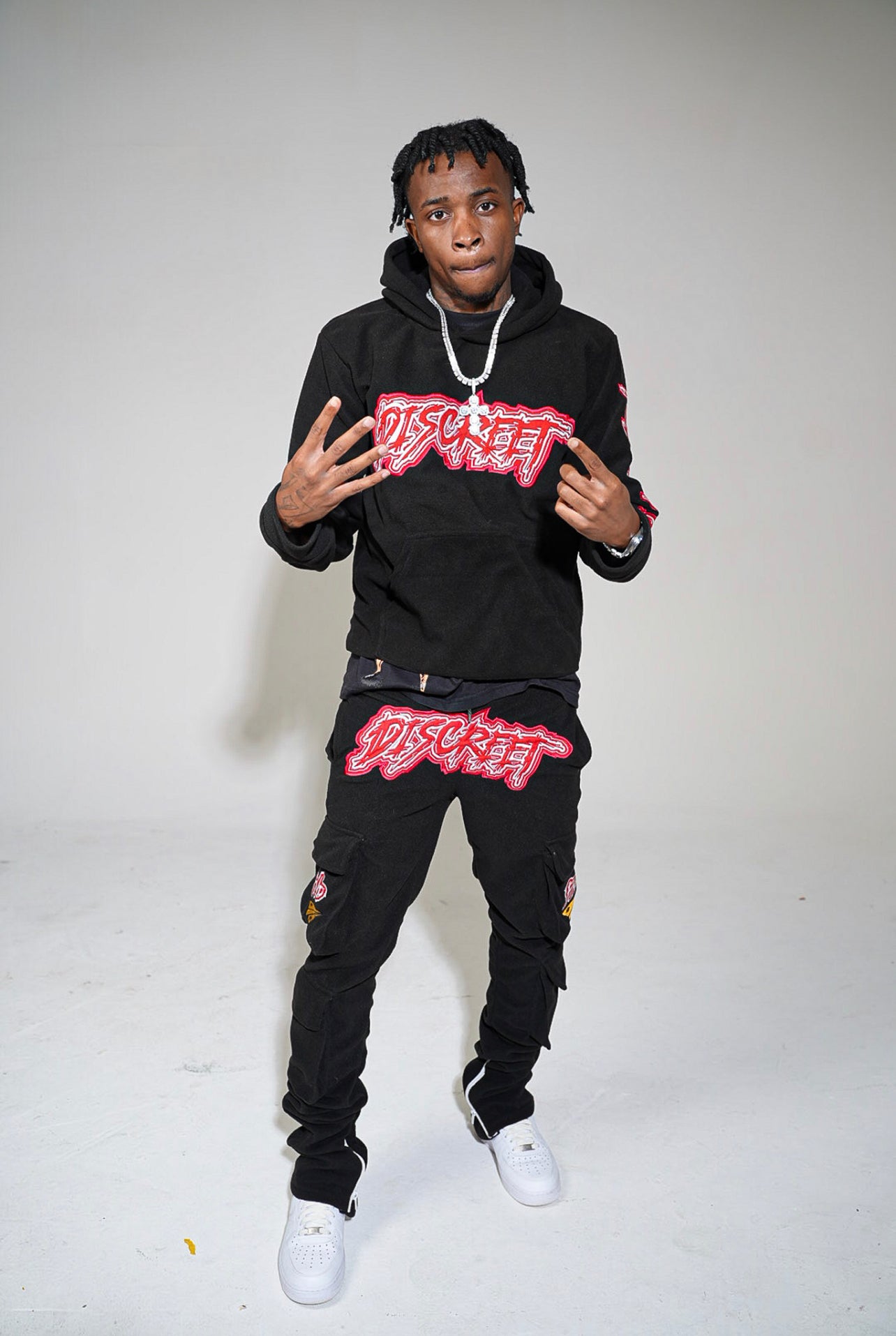 Black With Red Stacks