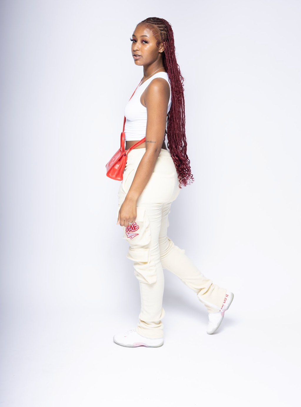 Cream With Red Stacks