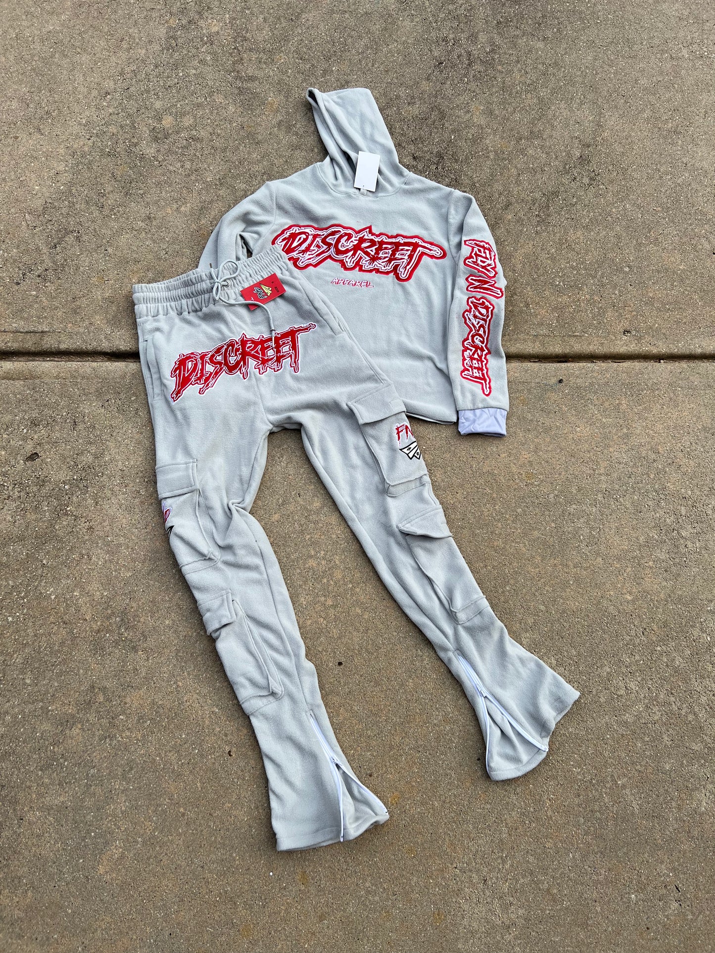 Grey With Red Stacks