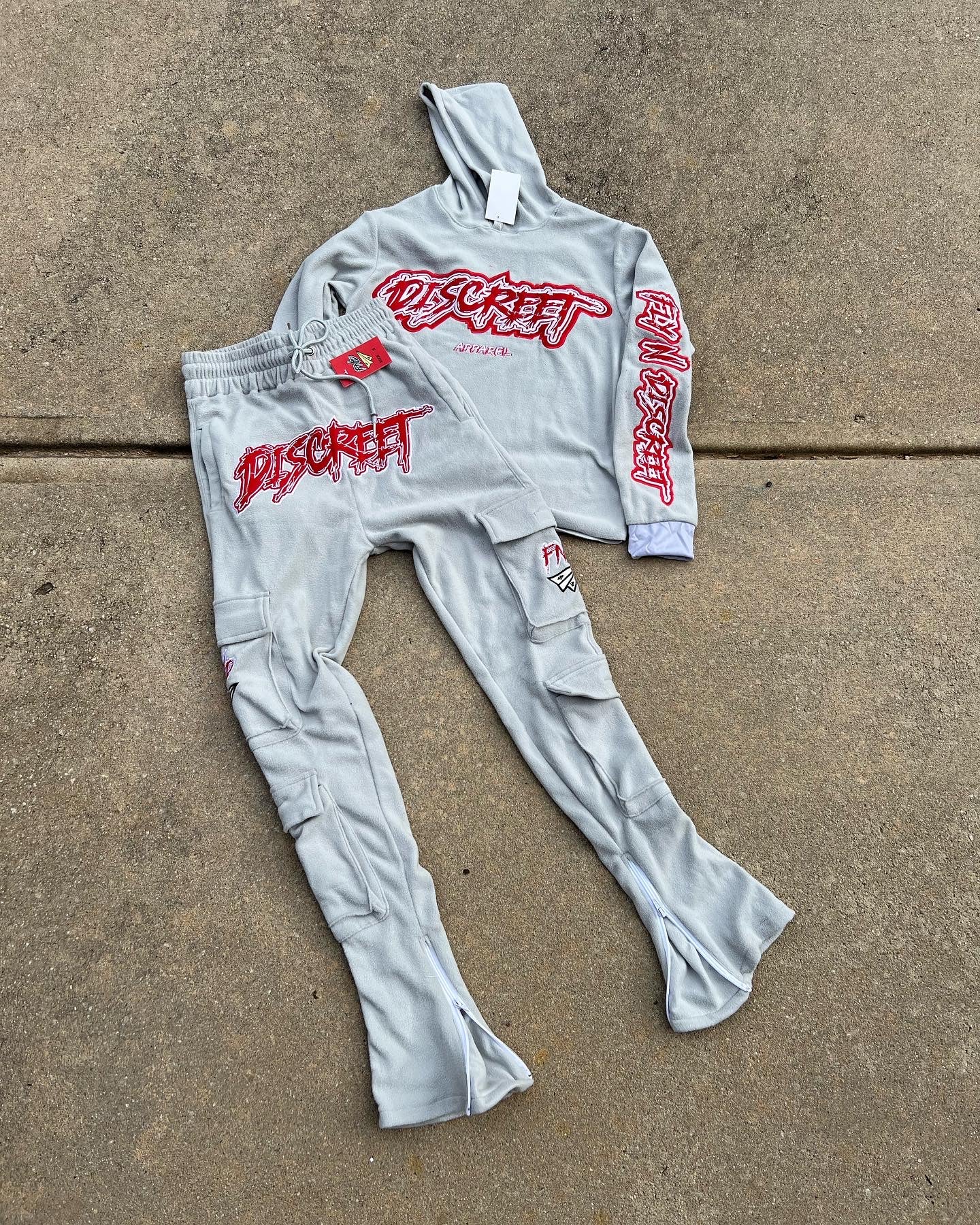 Grey With Red Hoodie