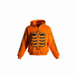 Orange Skeleton Zip Up