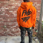 Orange Skeleton Zip Up