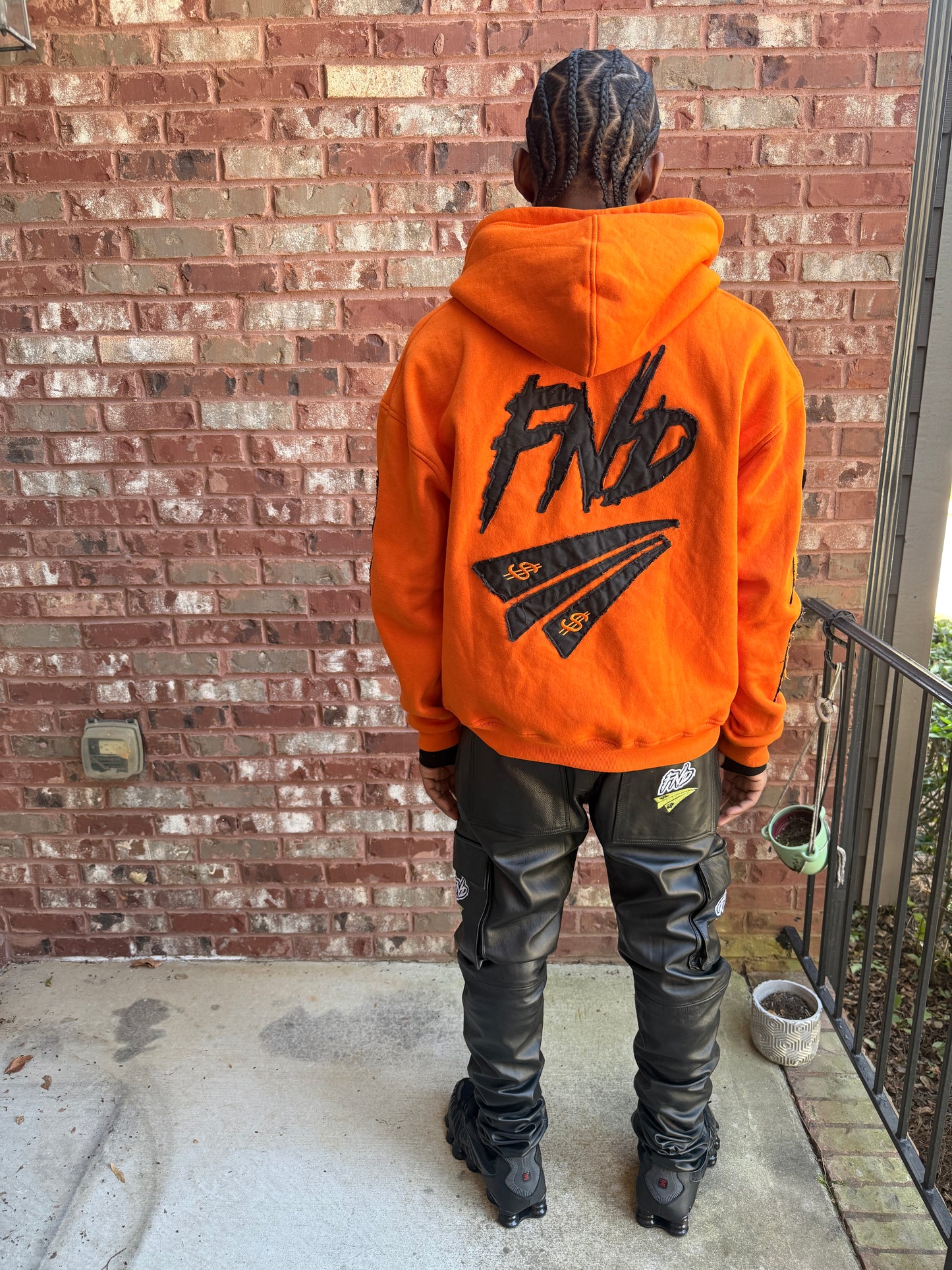 Orange Skeleton Zip Up