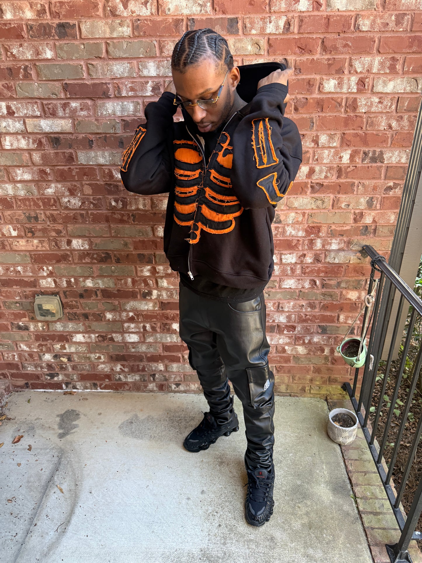 Black Skeleton Zip Up