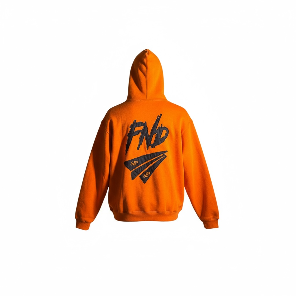Orange Skeleton Zip Up