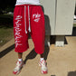 Red Oversized Quarter Length’s