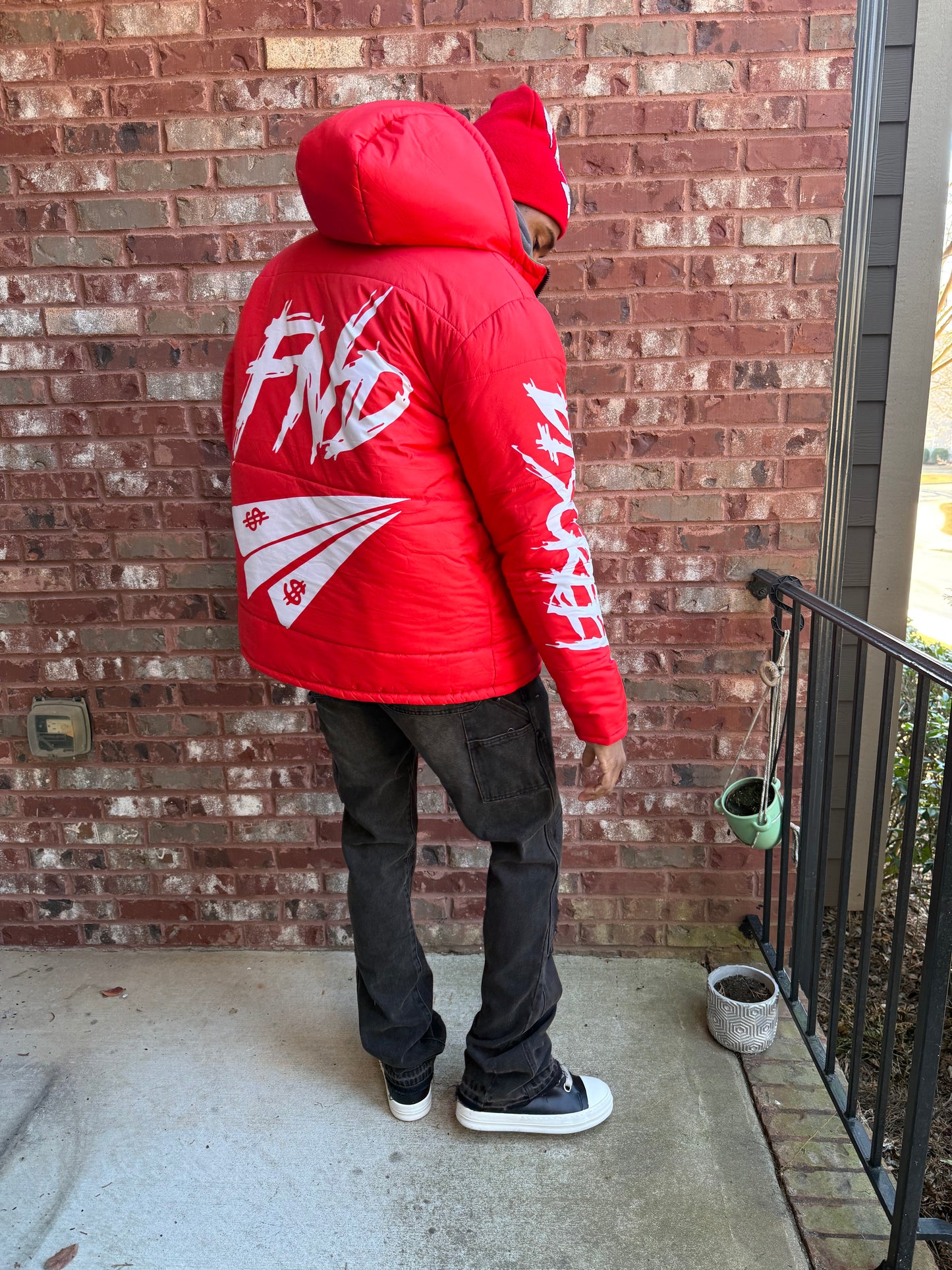 Camo & Red Reversible Puffer