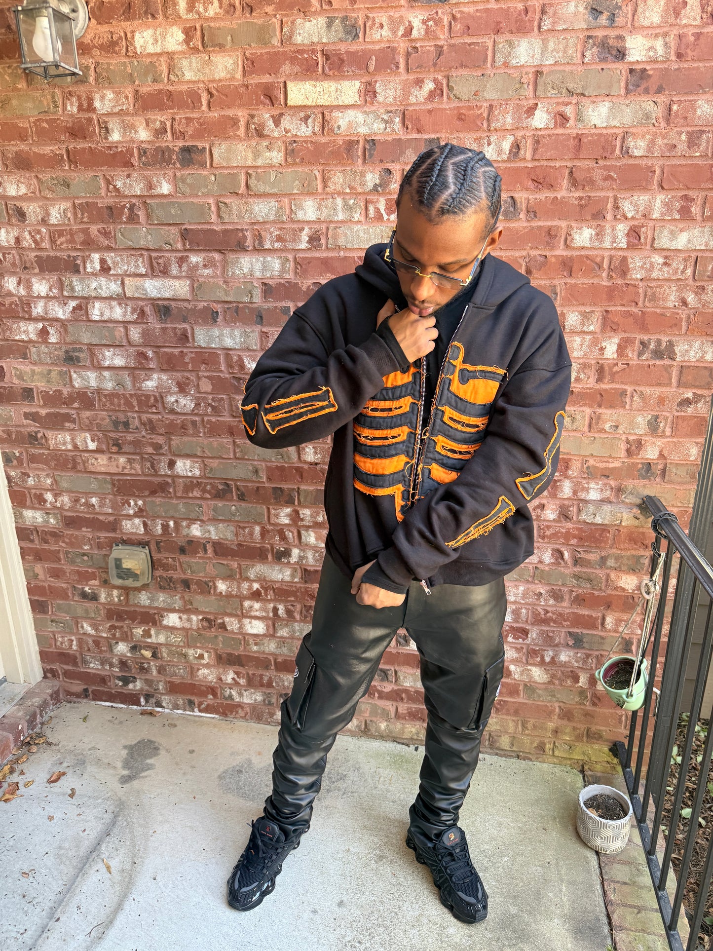 Black Skeleton Zip Up