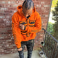 Orange Skeleton Zip Up