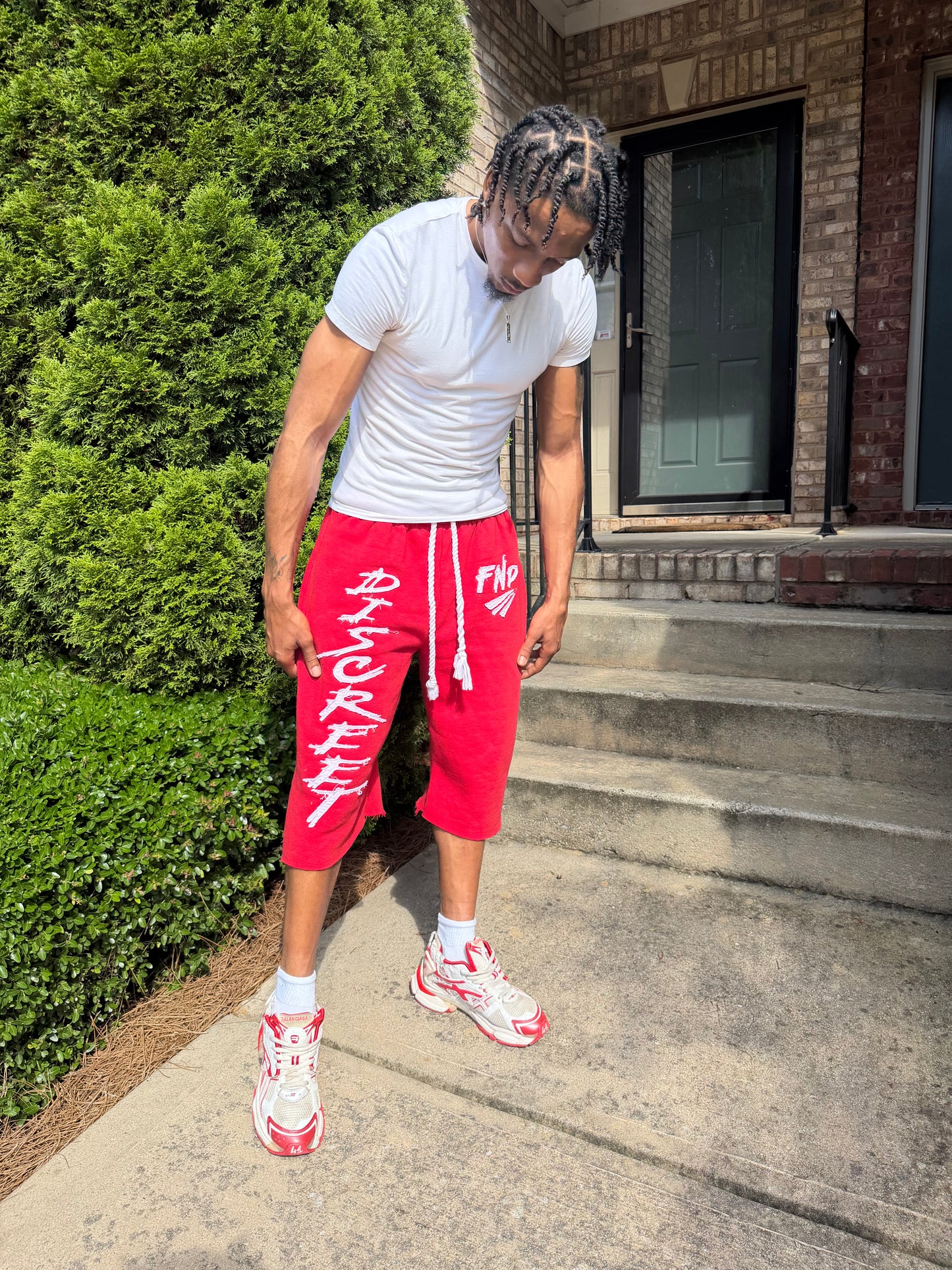 Red Oversized Quarter Length’s
