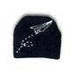Black and White Fuzzy Beanie