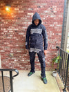 Black with Grey Hoodie