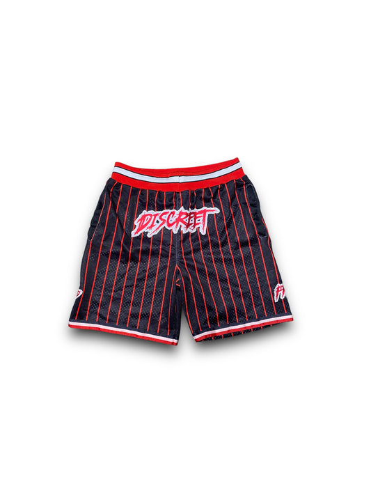 Black/Red Discreet Basketball Shorts