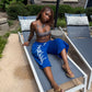 Blue Oversized Quarter Length’s