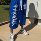 Blue Oversized Quarter Length’s