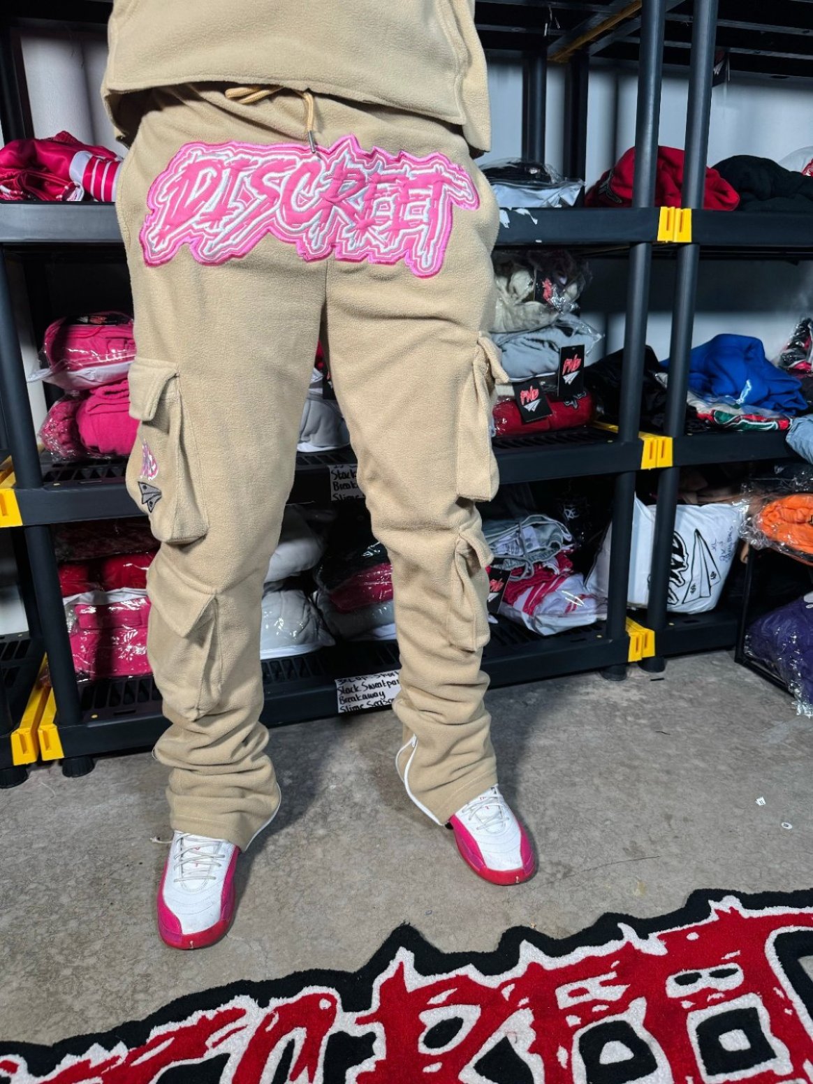 Tan With Pink Stacks