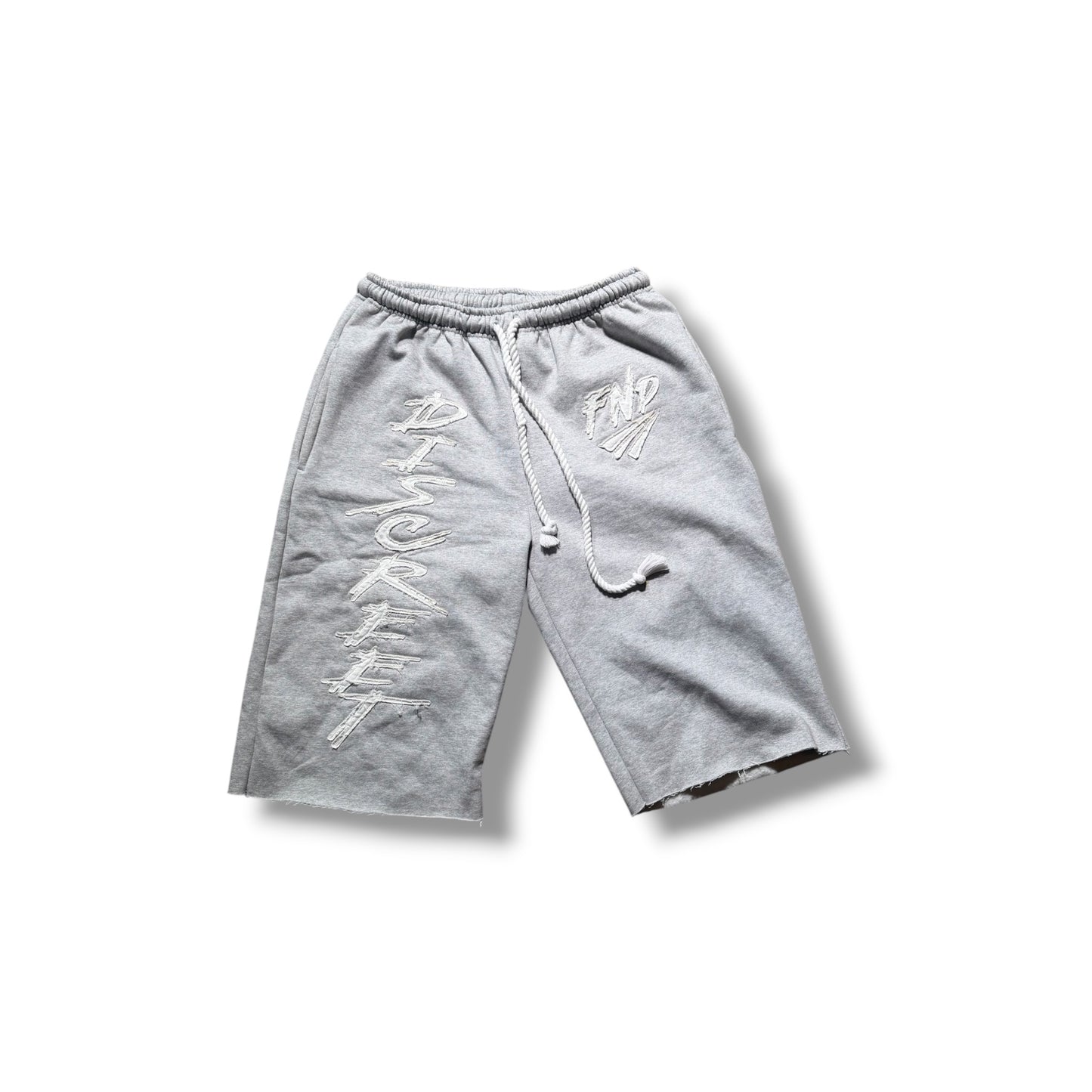 Oversized Grey Quarter Length Shorts