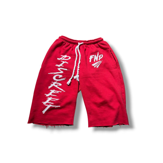 Red Oversized Quarter Length’s
