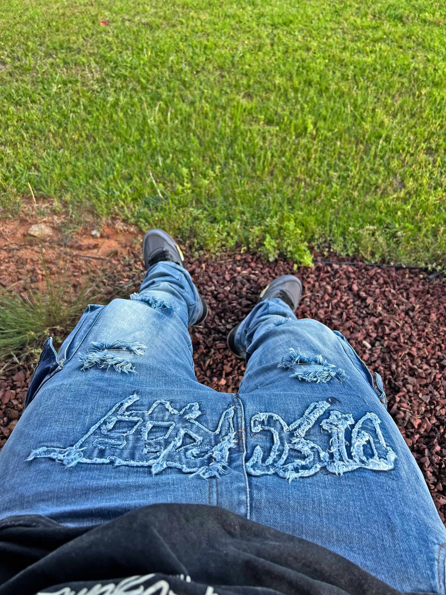 Discreet Stacked Jeans