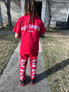 Red Discreet Dickie Suit