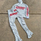 Grey With Red Hoodie